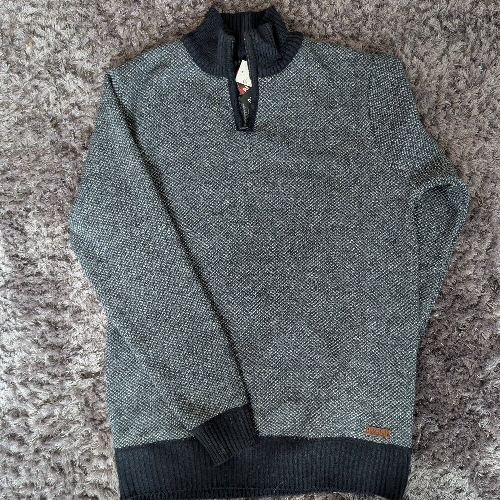 Buffalo David Bitton Sweater 1/4 Zip Pullover - Mens XL